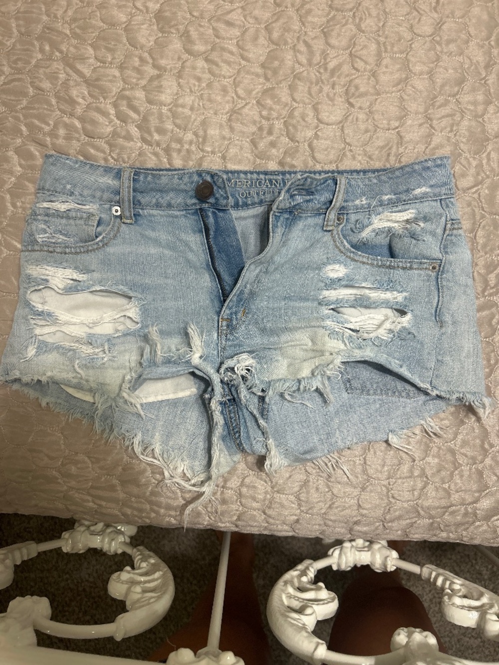 Size 8 American eagle denim shorts